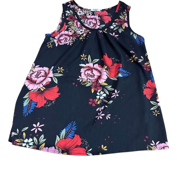 Zeagoo Women's M Floral A-line Sleeveless Knee Length Dress Casual - Picture 1 of 3